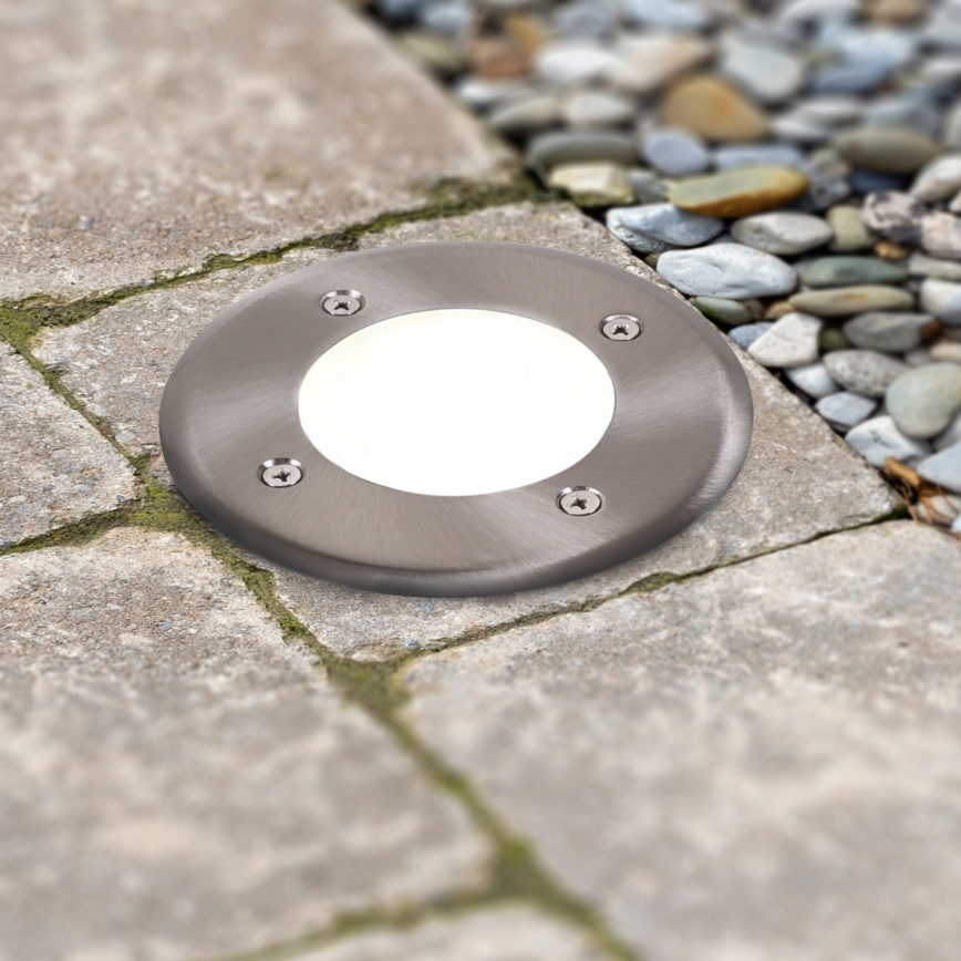 LED rasveta za kućni prilaz MIVO LED/3W/230V pr. 12 cm IP67 mat krom