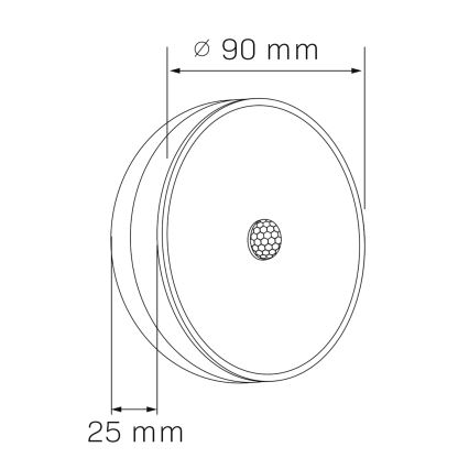 LED Rasveta za nameštaj sa senzorom LED/1,2W/4,5V 3xAA mat krom