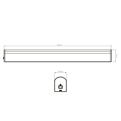 LED Rasveta za ogledalo u kupatilu ALEX LED/15W/230V 4000K 60 cm IP44 sjajni krom