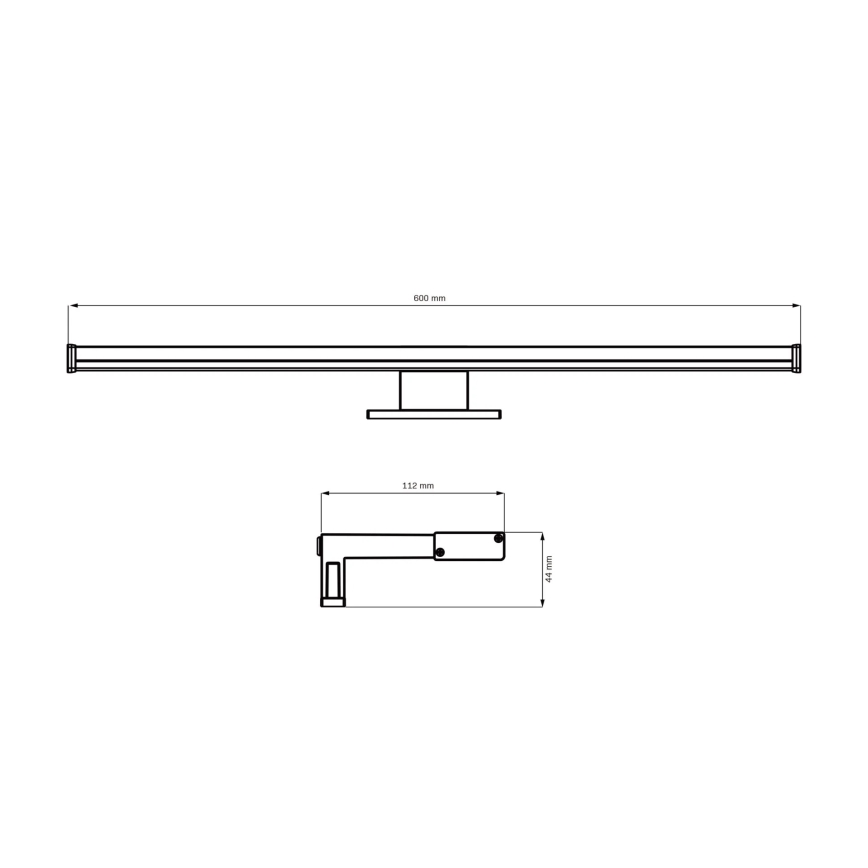 LED Rasveta za ogledalo u kupatilu ELBA LED/12W/230V 4000K 60 cm IP44 sjajni krom