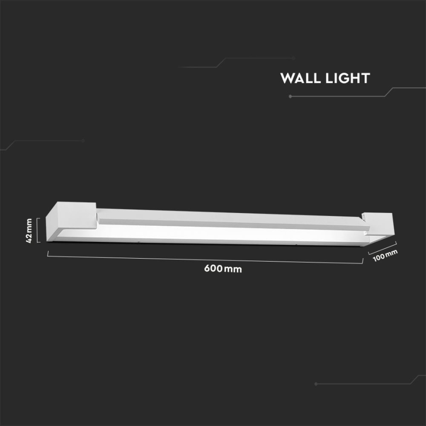 LED Rasveta za ogledalo u kupatilu LED/16W/230V 3000K IP44 60 cm bela
