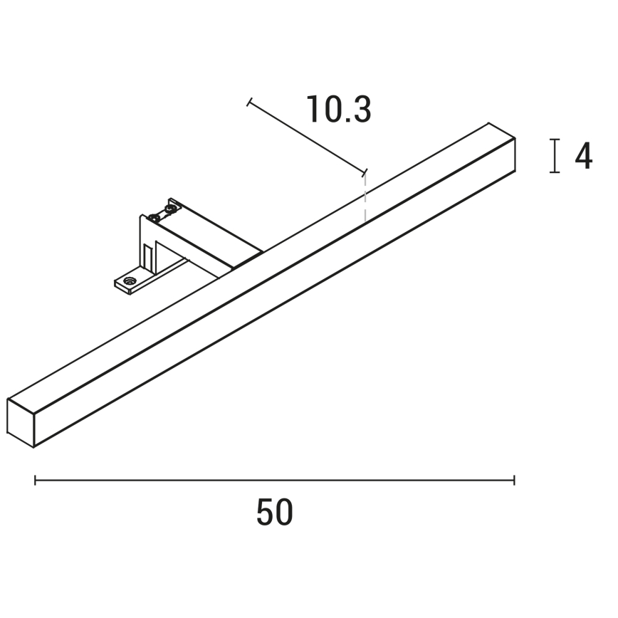 LED Rasveta za ogledalo u kupatilu LED/7W/230V 4000K 50 cm IP44 sjajni krom