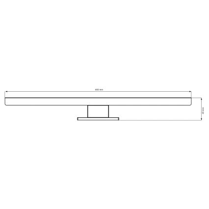 LED Rasveta za ogledalo u kupatilu SAMOS LED/8W/230V 4000K 40 cm IP44 crno