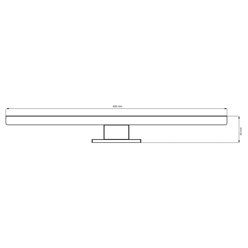LED Rasveta za ogledalo u kupatilu SAMOS LED/8W/230V 4000K 40 cm IP44 crno