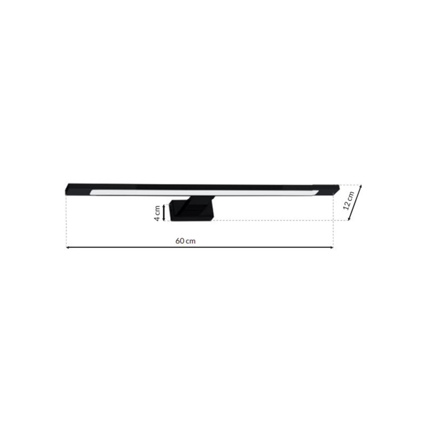 LED Rasveta za ogledalo u kupatilu SHINE LED/12W/230V IP44 crno