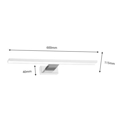 LED Rasveta za ogledalo u kupatilu SHINE LED/13,8W/230V IP44 bela/sjajni krom