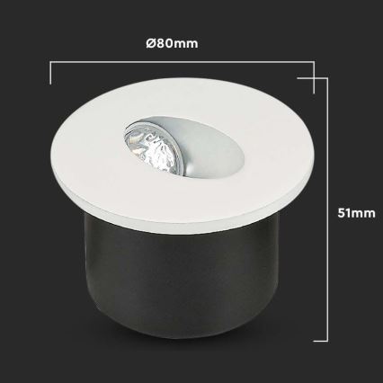 LED Rasveta za stepenište LED/3W/230V 3000K bela