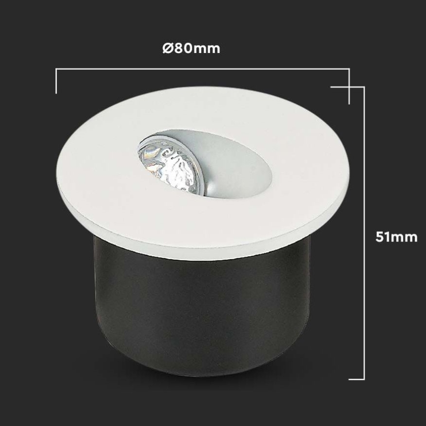 LED Rasveta za stepenište LED/3W/230V 3000K bela