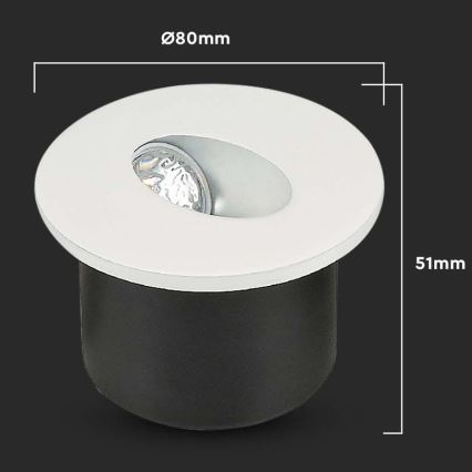 LED Rasveta za stepenište LED/3W/230V 4000K bela
