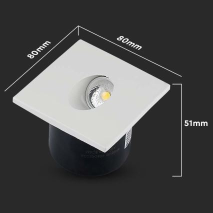 LED Rasveta za stepenište LED/3W/230V 4000K bela
