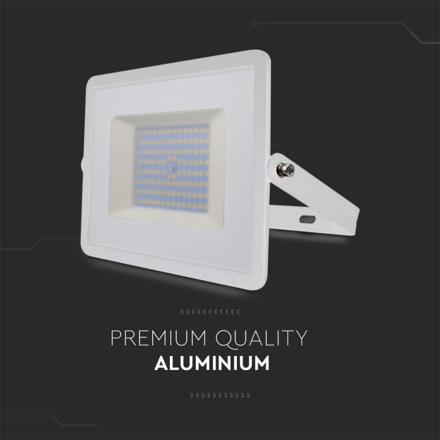 LED Reflektor LED/100W/230V 4000K IP65 bela