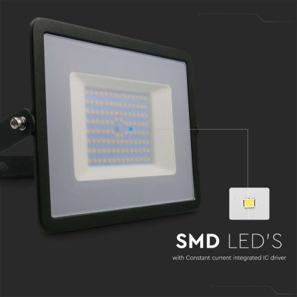 LED Reflektor LED/100W/230V 4000K IP65 crno
