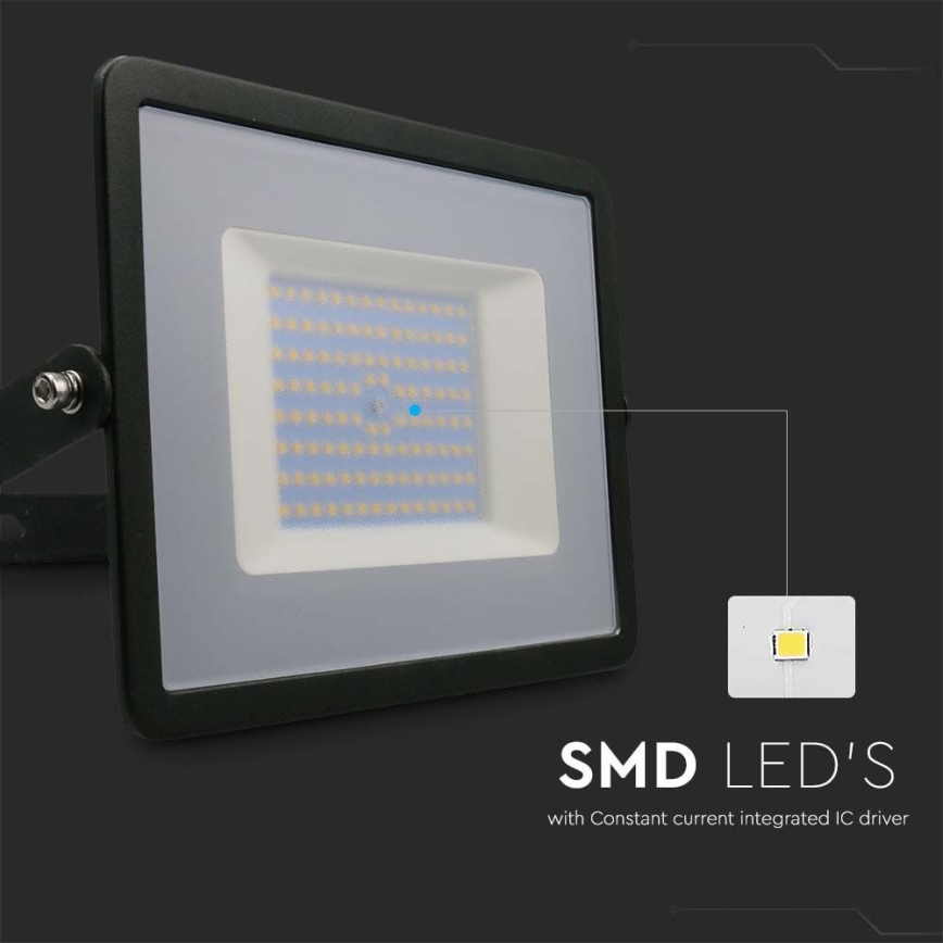 LED Reflektor LED/100W/230V 4000K IP65 crno