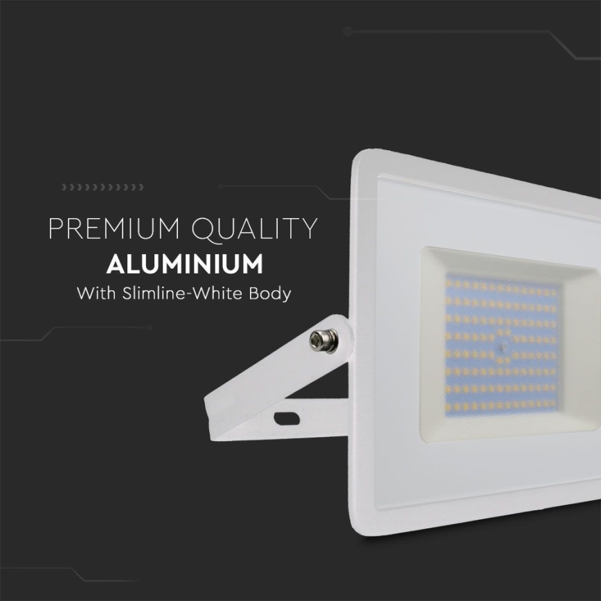 LED Reflektor LED/100W/230V 6500K IP65 bela
