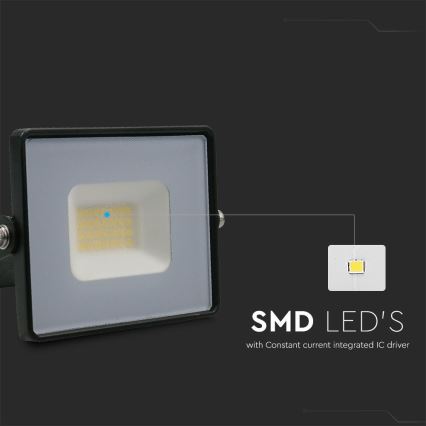 LED Reflektor LED/20W/230V 6500K IP65 crno