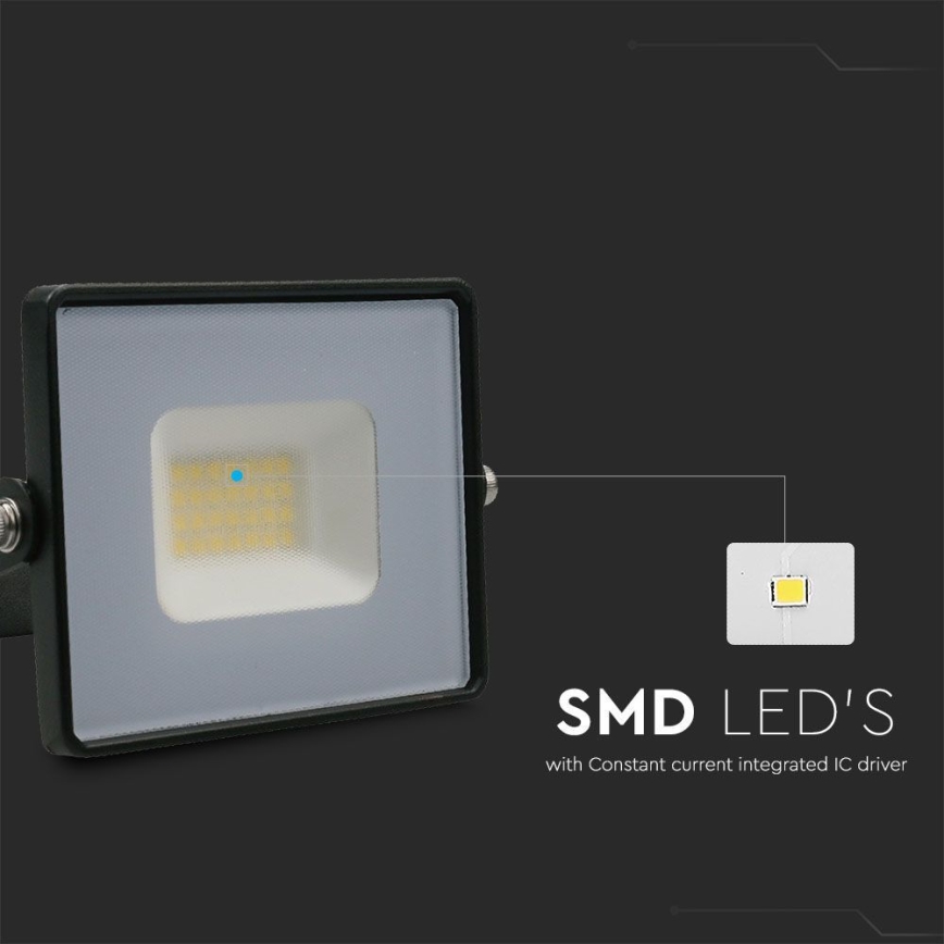 LED Reflektor LED/20W/230V 6500K IP65 crno
