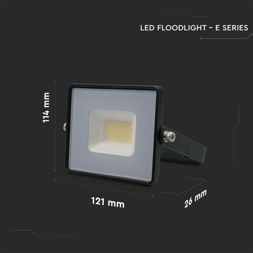 LED Reflektor LED/20W/230V 6500K IP65 crno