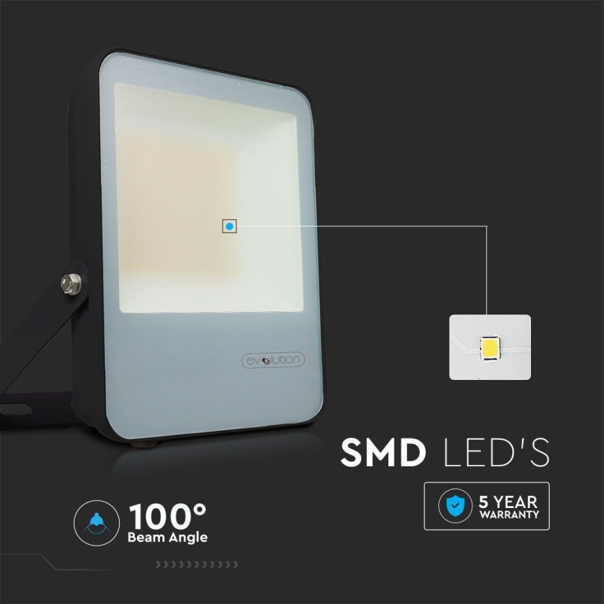 LED Reflektor LED/30W/230V 6400K IP65 crno