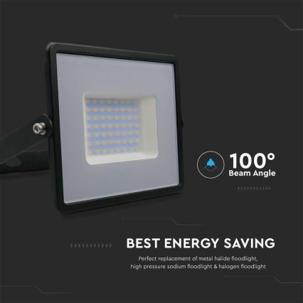 LED Reflektor LED/50W/230V 4000K IP65 crno