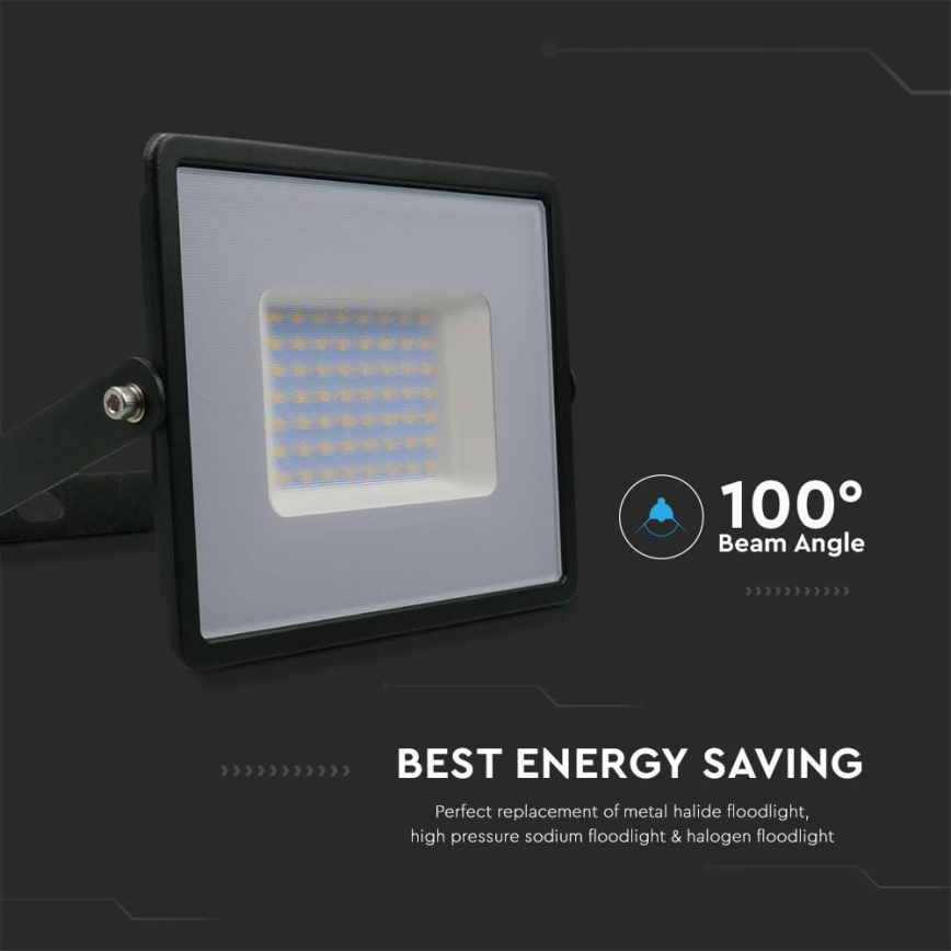 LED Reflektor LED/50W/230V 4000K IP65 crno