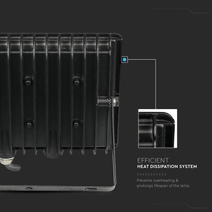 LED Reflektor LED/50W/230V 4000K IP65 crno