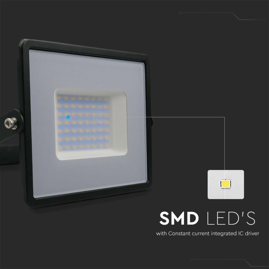 LED Reflektor LED/50W/230V 4000K IP65 crno