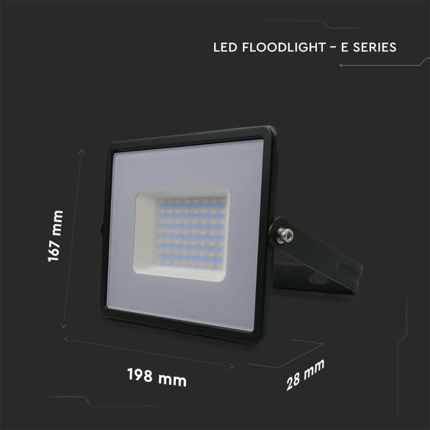 LED Reflektor LED/50W/230V 4000K IP65 crno