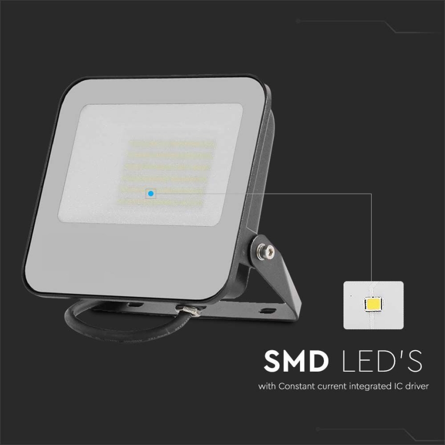 LED Reflektor LED/50W/230V 4000K IP65 crno