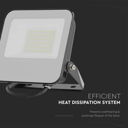 LED Reflektor LED/50W/230V 4000K IP65 crno