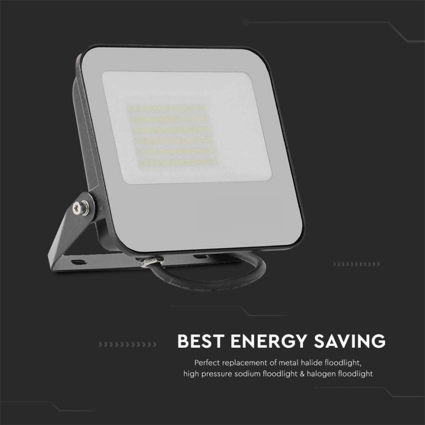 LED Reflektor LED/50W/230V 4000K IP65 crno
