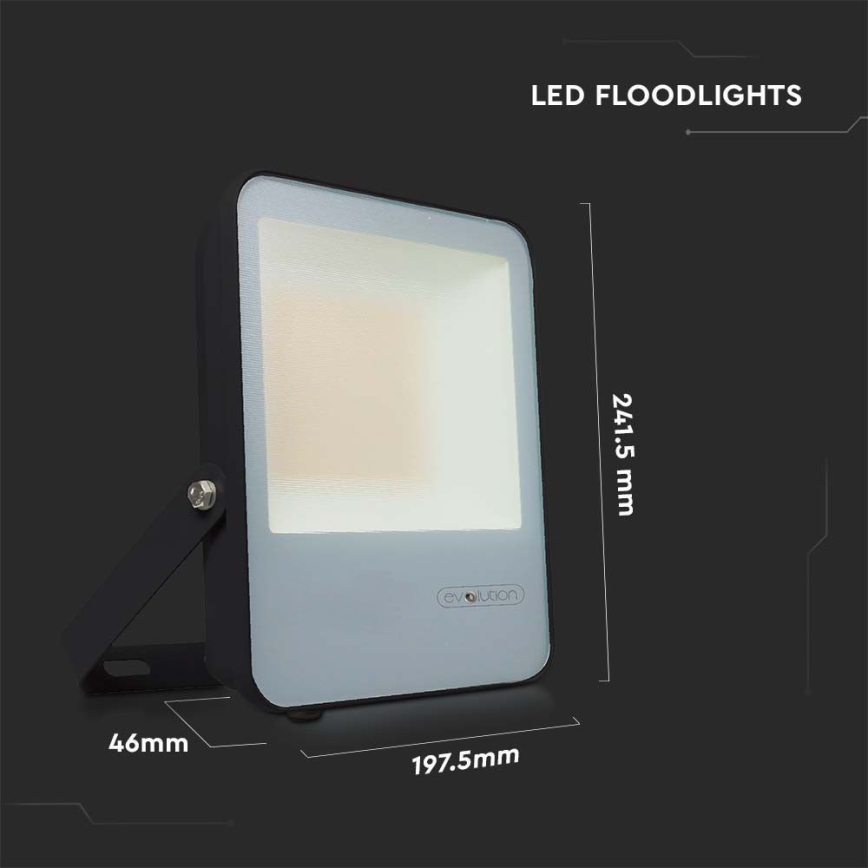 LED Reflektor LED/50W/230V 6400K IP65 crno