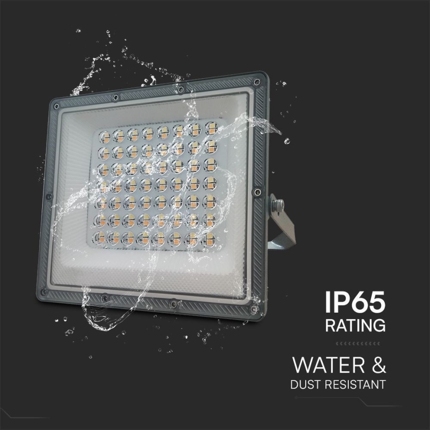 LED Reflektor LED/50W/230V IP65 3000/4000/6500K sivo