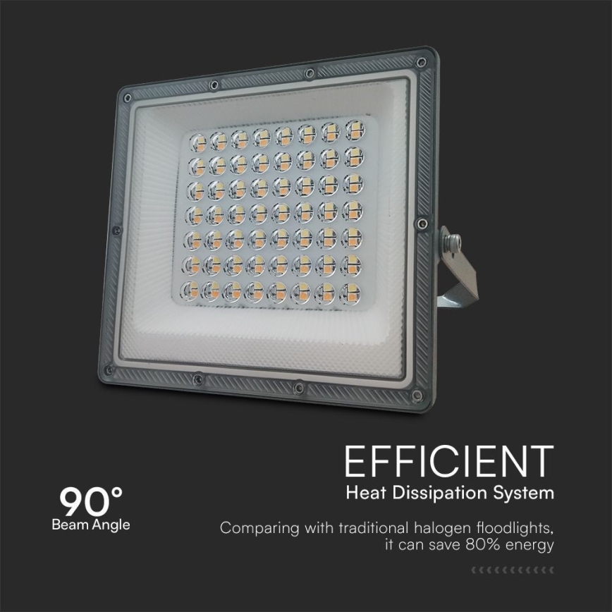 LED Reflektor LED/50W/230V IP65 3000/4000/6500K sivo