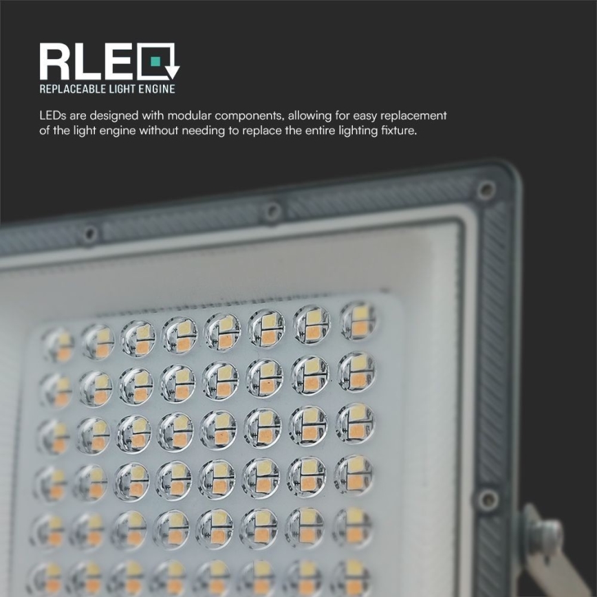 LED Reflektor LED/50W/230V IP65 3000/4000/6500K sivo