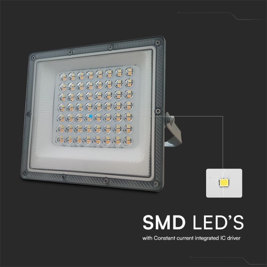 LED Reflektor LED/50W/230V IP65 3000/4000/6500K sivo