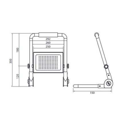 LED Reflektor sa postoljem ADVIVE WORK LED/100W/230V IP65