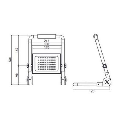 LED Reflektor sa postoljem ADVIVE WORK LED/50W/230V IP65