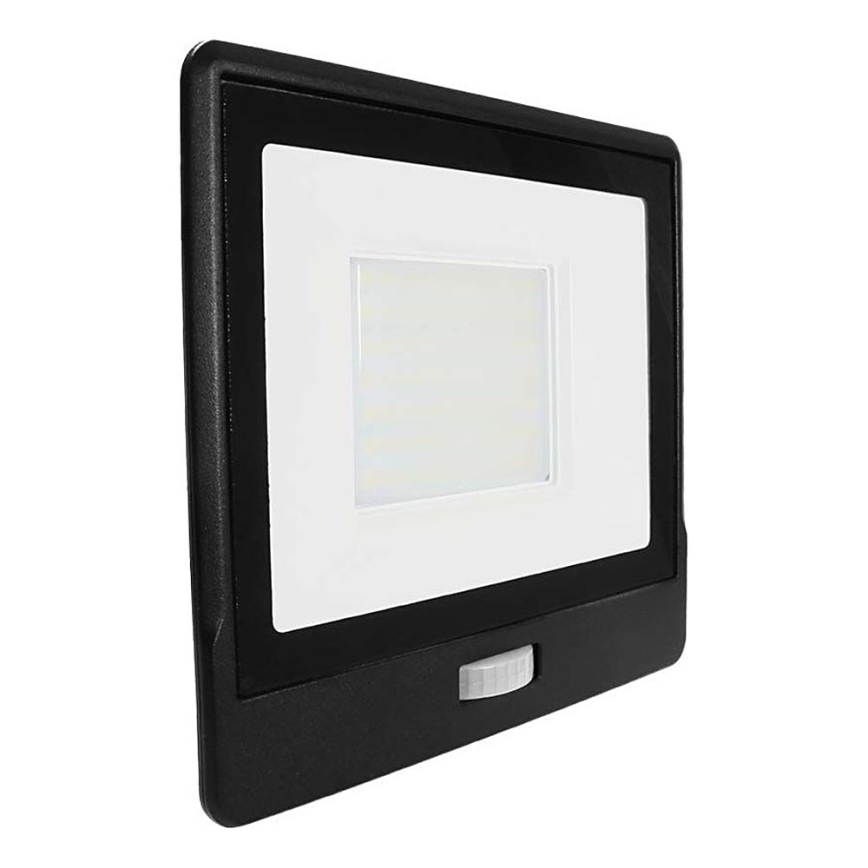 LED Reflektor sa senzorom LED/50W/230V 4000K IP65 crno