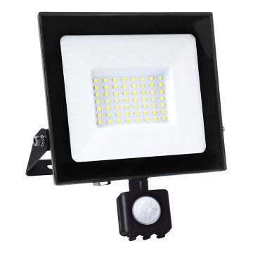 LED Reflektor sa senzorom LED/50W/230V 6500K IP44 crno