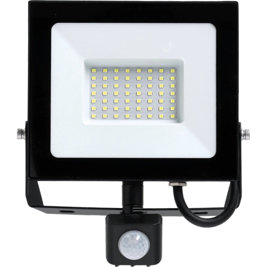 LED Reflektor sa senzorom LED/50W/230V 6500K IP44 crno