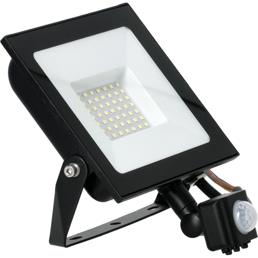 LED Reflektor sa senzorom LED/50W/230V 6500K IP44 crno
