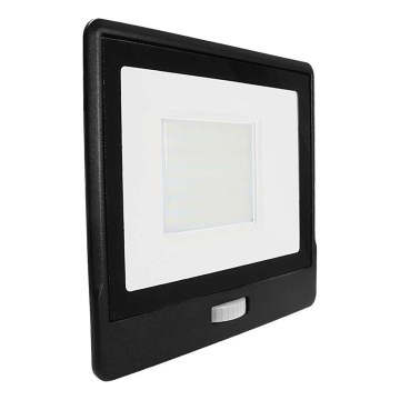 LED Reflektor sa senzorom LED/50W/230V 6500K IP65 crno