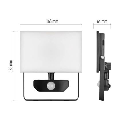 LED Reflektor sa senzorom TAMBO LED/30W/230V 4000K IP54