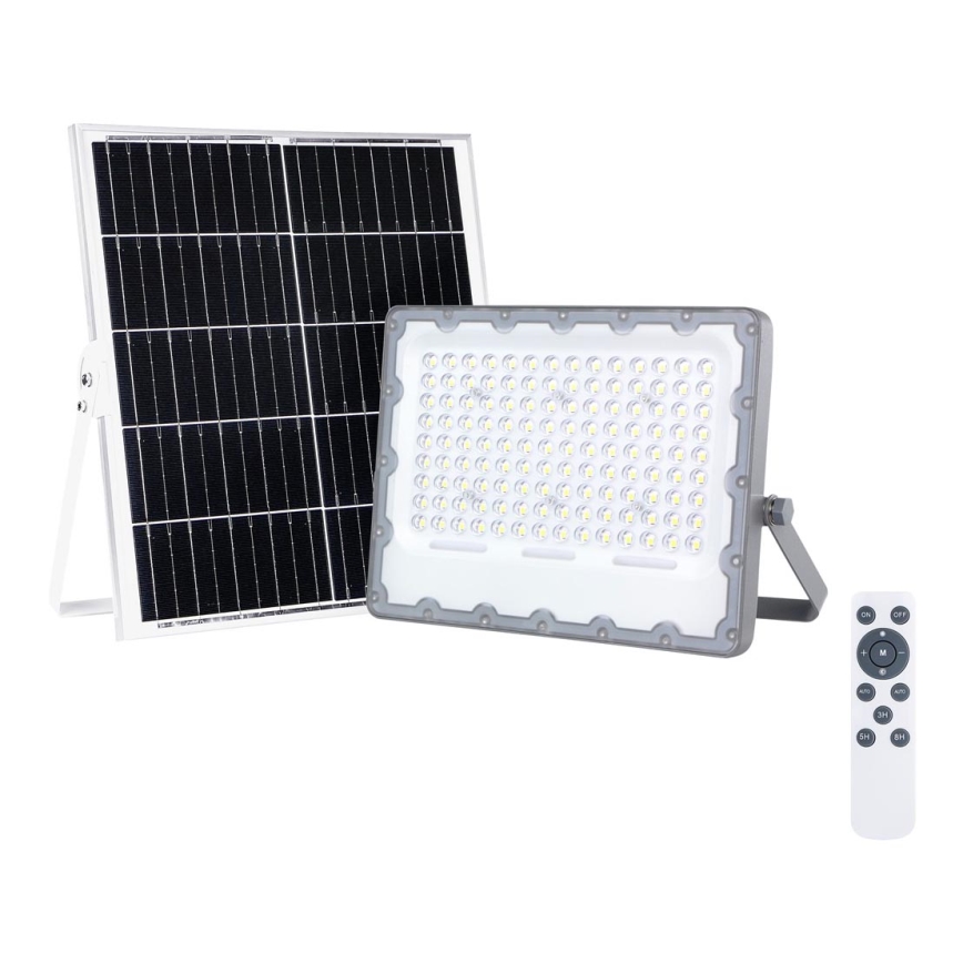 LED Reflektor sa solarnim panelom FOCUS 100W/15000 mAh 3,2V 6000K IP65 + Daljinski upravljač