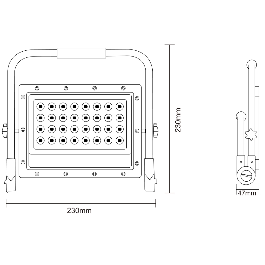 LED Reflektor sa stalkom LED/50W/230V 5000K IP65 narandžasta