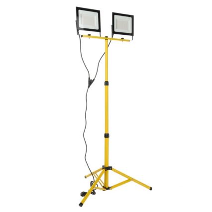 LED Reflektor sa stalkom TIGRA 2xLED/100W/230V 4000K IP54 crno/žuta