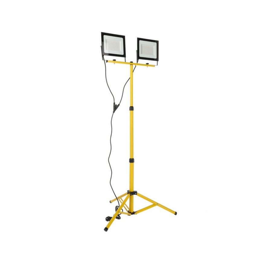 LED Reflektor sa stalkom TIGRA 2xLED/100W/230V 4000K IP54 crno/žuta