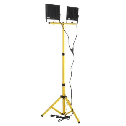 LED Reflektor sa stalkom TIGRA 2xLED/100W/230V 4000K IP54 crno/žuta