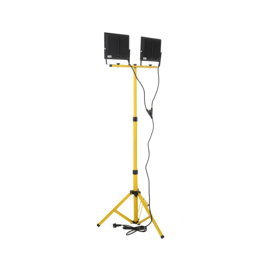 LED Reflektor sa stalkom TIGRA 2xLED/100W/230V 4000K IP54 crno/žuta
