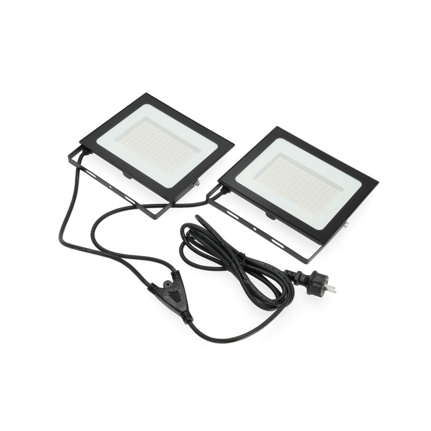 LED Reflektor sa stalkom TIGRA 2xLED/100W/230V 4000K IP54 crno/žuta